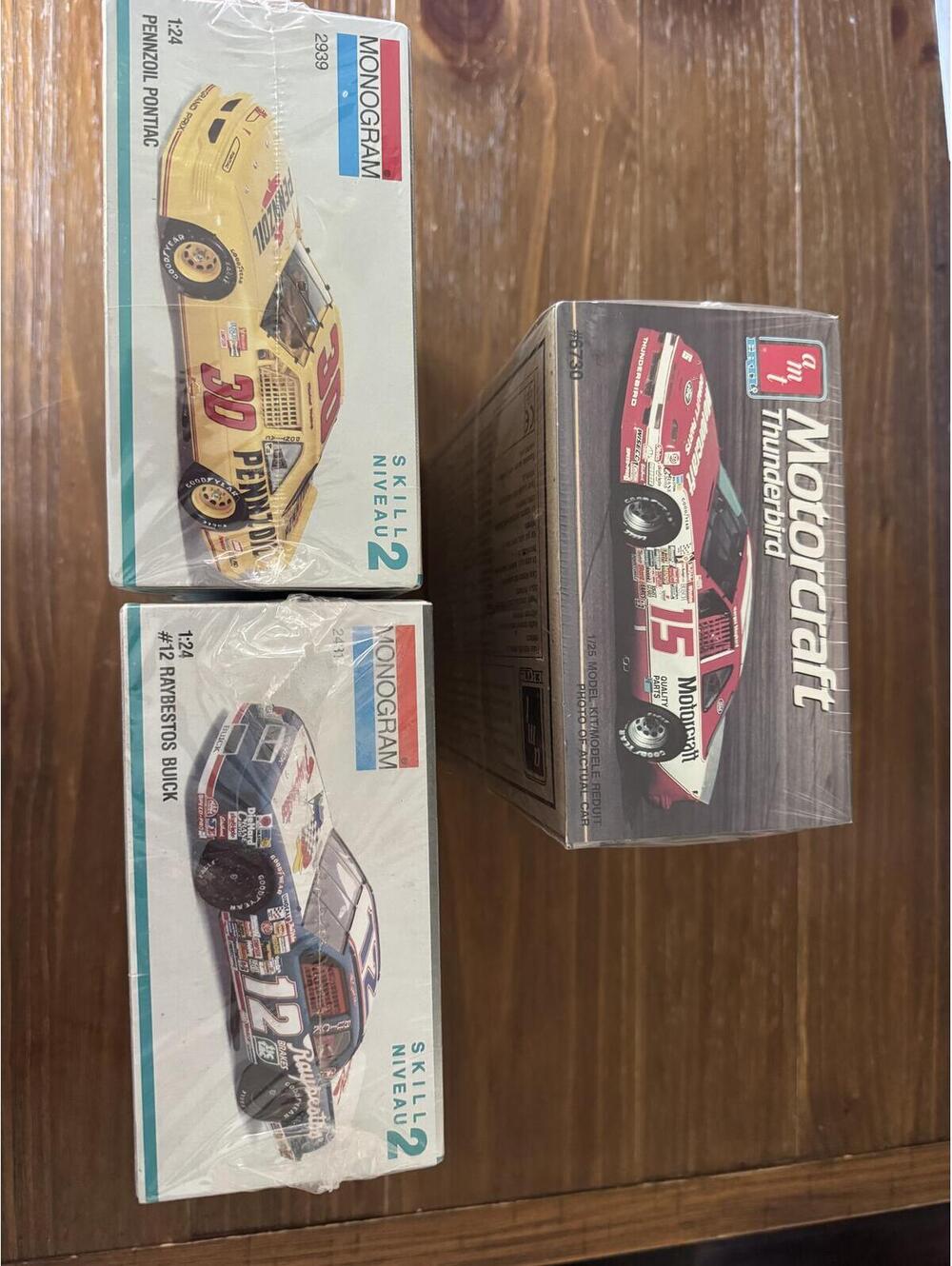 NASCAR Model Kit Lot 3 Sealed Monogram Pontiac Buick AMT Ford